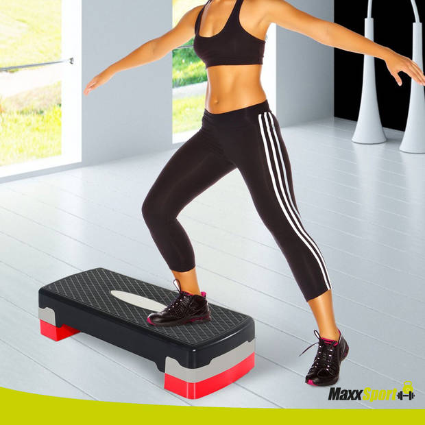 MaxxSport Aerobic Step - Stepbank - Fitness step - Fitness bank - In Hoogte Verstelbaar - 68 cm