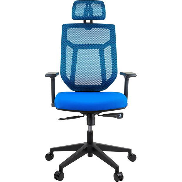 MaxxHome Senior Executive Luxe Ergonomische Bureaustoel - Verstelbaar - Netbekleding - High-end - Blauw