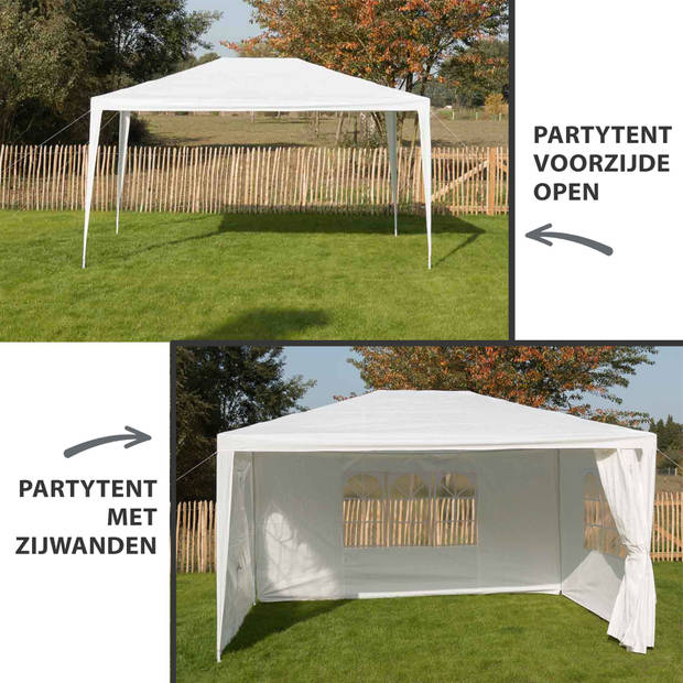 MaxxGarden Partytent - Paviljoen - 3x4m - Incl. Zijwanden - Waterdicht - Wit