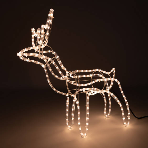 MaxxHome Kerstverlichting - Rendier - warm wit lichtslang 216 lampjes - 63x13x61cm