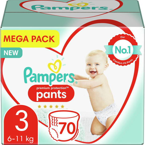 Pampers - Premium Protection Pants - Maat 3 - Mega Pack - 70 luierbroekjes