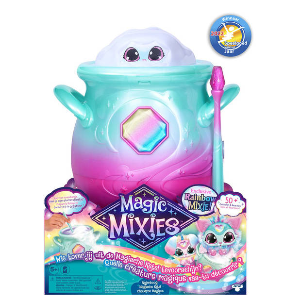 Moose Toys Magic Mixies Regenboog - Magische Ketel met échte mist - Interactief Pluche