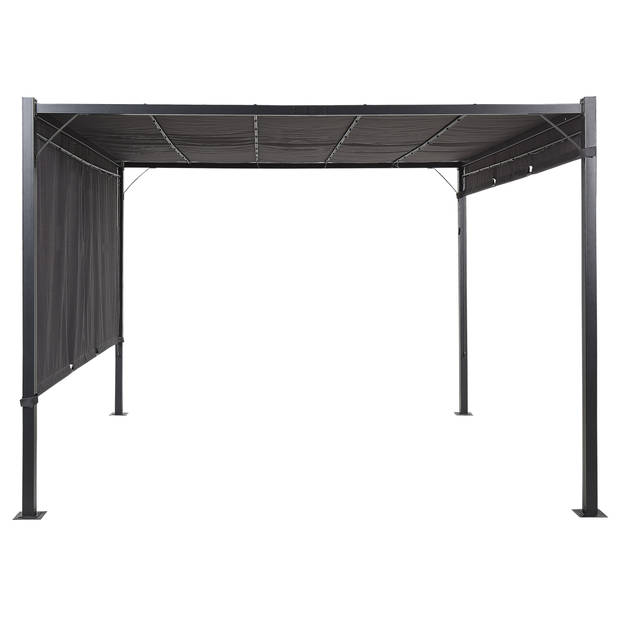 Beliani PARGA - Tuin pergola-Grijs-Polyester, Staal