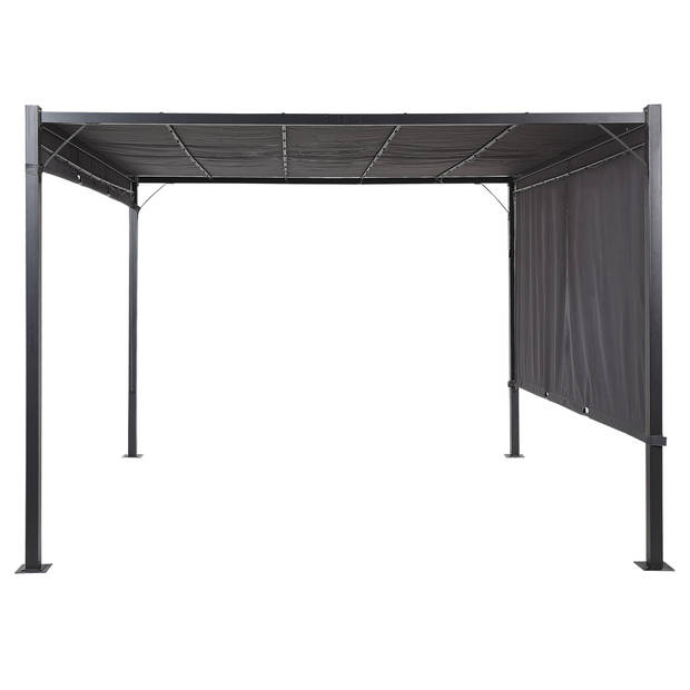 Beliani PARGA - Tuin pergola-Grijs-Polyester, Staal