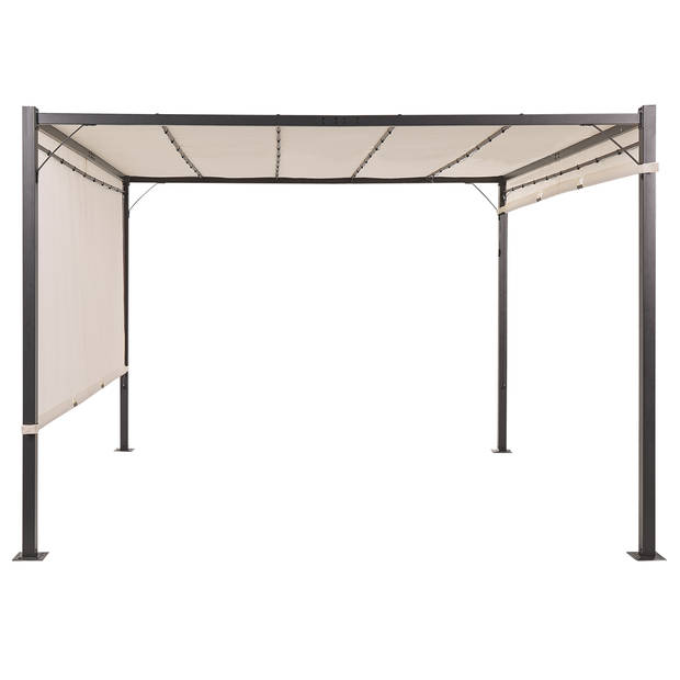 Beliani PARGA - Tuin pergola-Beige-Polyester, Staal