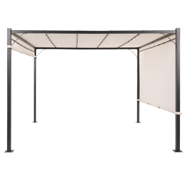 Beliani PARGA - Tuin pergola-Beige-Polyester, Staal