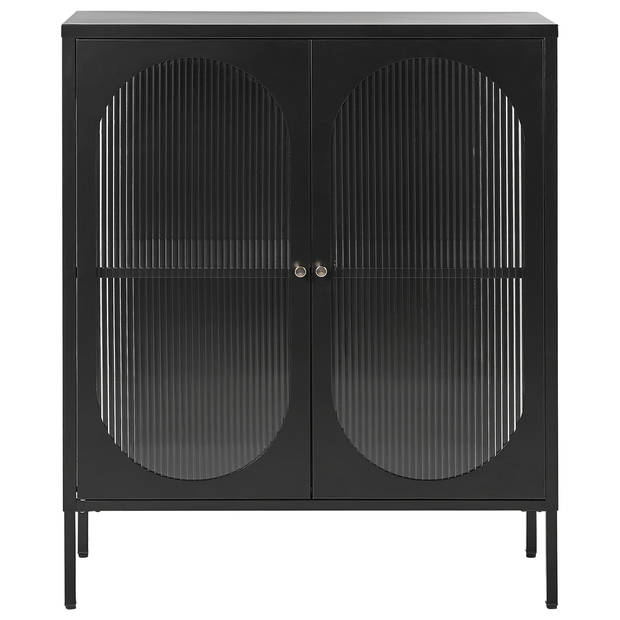 Beliani SARRE - Sideboard-Zwart-Staal