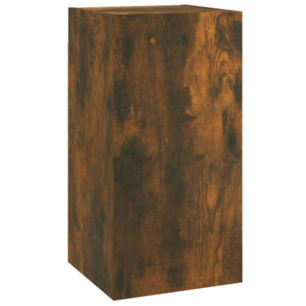 vidaXL Tv-meubel 30,5x30x60 cm bewerkt hout gerookt eikenkleurig