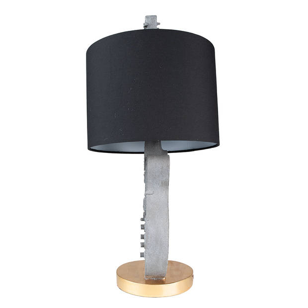 Clayre & Eef Tafellamp Gitaar Ø 30x68 cm Grijs Kunststof Bureaulamp Grijs Bureaulamp