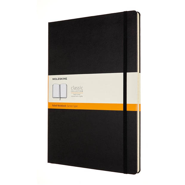 Moleskine notitieboek, ft A4, gelijnd, harde cover, 192 blad, zwart