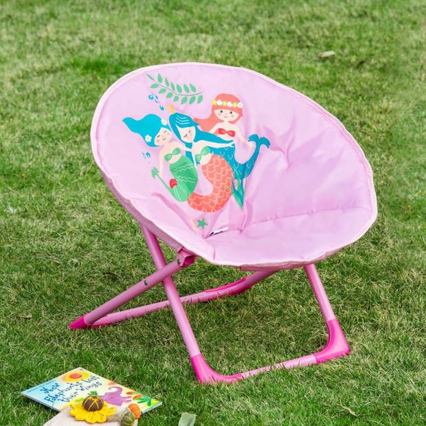 Vouwstoel kind - Campingstoel - Kinderstoel - Roze - Ø50 x 49H cm