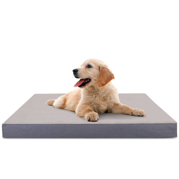 Nobleza Orthopedische Hondenkussen Wasbaar - Hondenbed - Maat S: 60 x 40 x 8 cm - Grijs