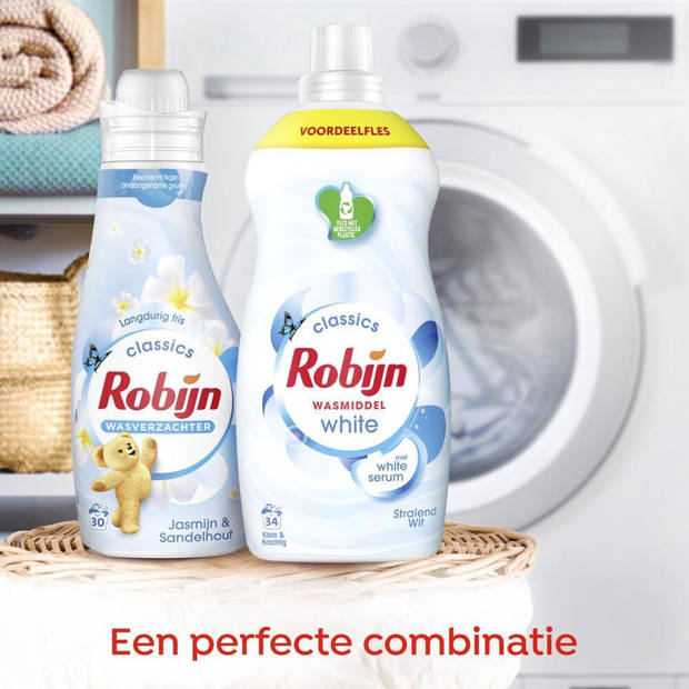 Robijn Klein & Krachtig Wasmiddel Stralend Wit - 1,19 L - grote verpakking