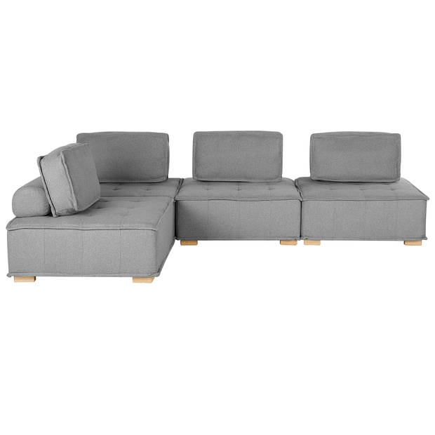 Beliani TIBRO - Modulaire Sofa-Grijs-Polyester