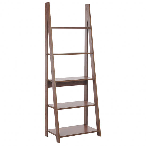 Beliani WILTON - Ladderkast-Donkere houtkleur-Vezelplaat