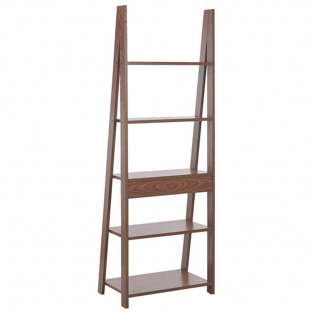Beliani WILTON - Ladderkast-Donkere houtkleur-Vezelplaat