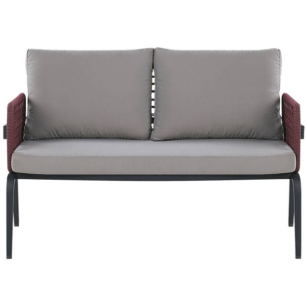 Beliani SCIACCA - Loungeset-Grijs-Aluminium