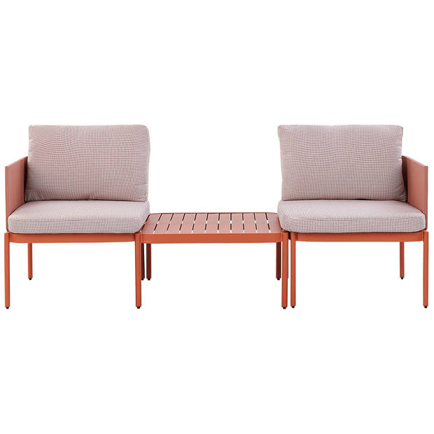 Beliani TERRACINA - Loungeset-Oranje-Aluminium