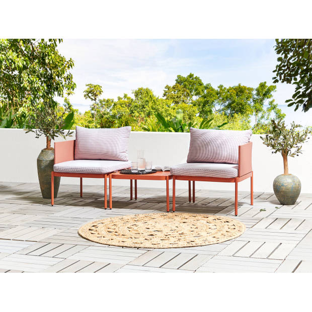 Beliani TERRACINA - Loungeset-Oranje-Aluminium