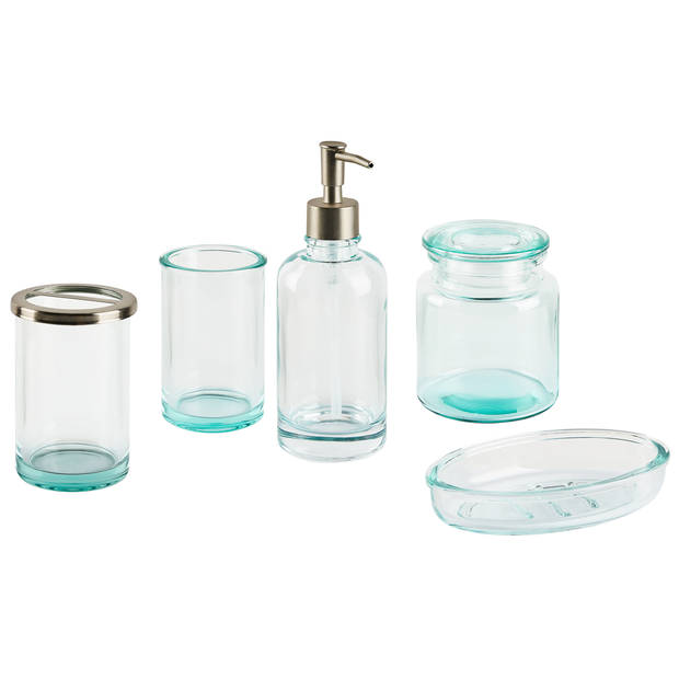 Beliani AMARGA - Badkameraccessoire set-Groen-Glas