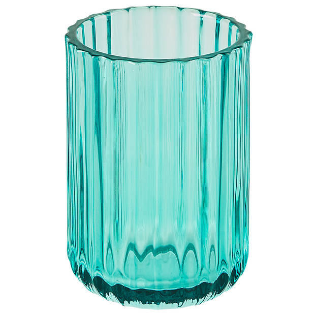 Beliani TECATE - Badkameraccessoire set-Blauw-Glas