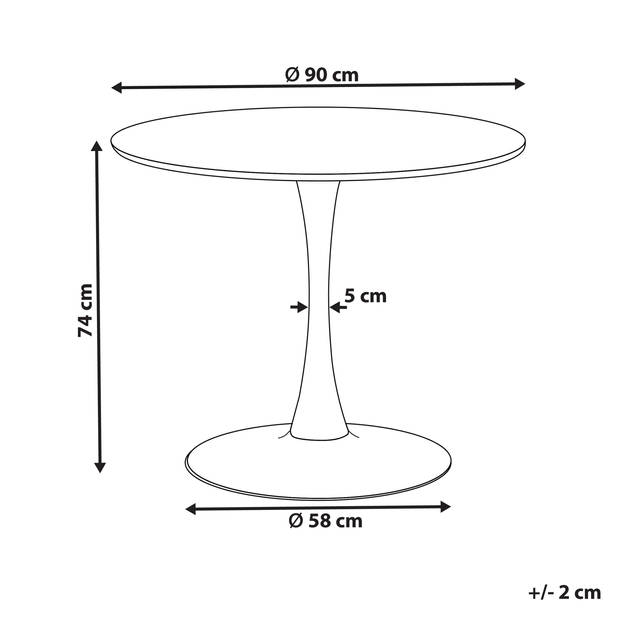 Beliani BOCA - Eettafel-Zwart-MDF