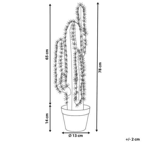 Beliani CACTUS - Kunstplant-Groen-Synthetisch materiaal