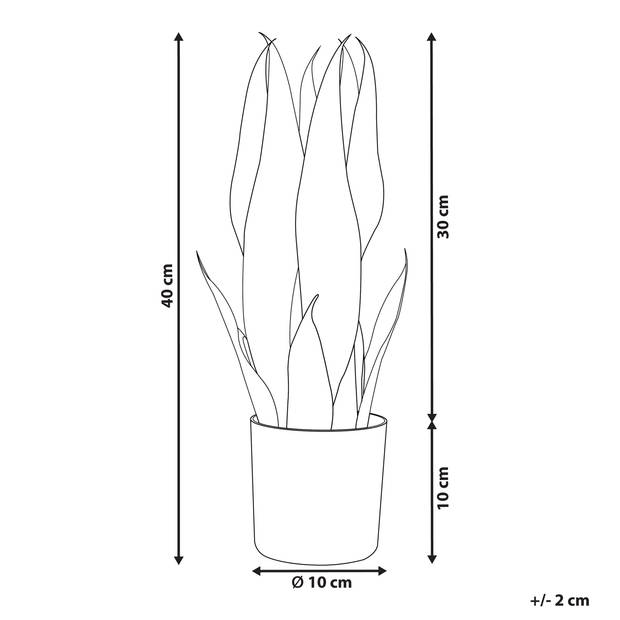 Beliani SNAKE PLANT - Kunstplant-Groen-Synthetisch materiaal