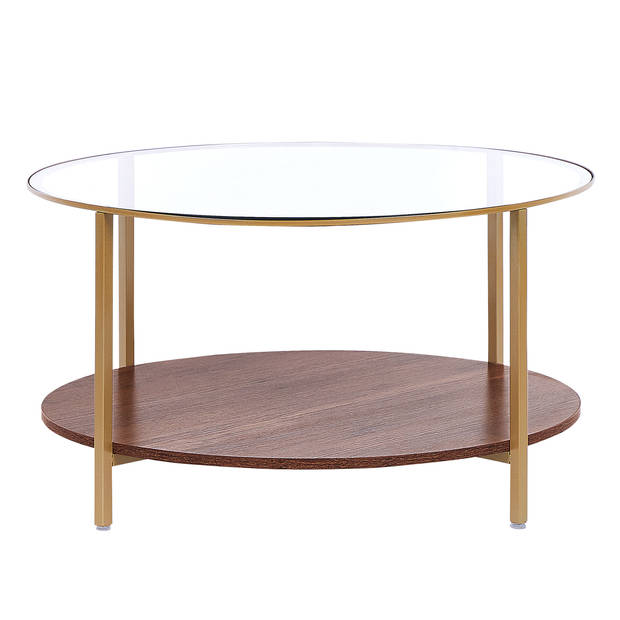 Beliani LIBBY - Salontafel-Goud-Veiligheidsglas