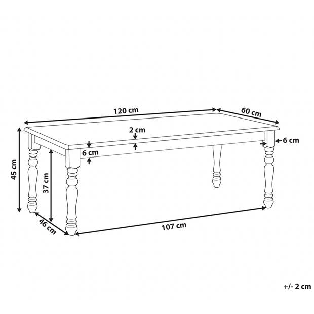 Beliani KOKOMO - Salontafel-Wit-MDF