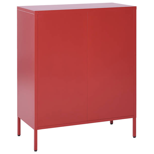 Beliani WAKATIPU - Sideboard-Rood-Staal