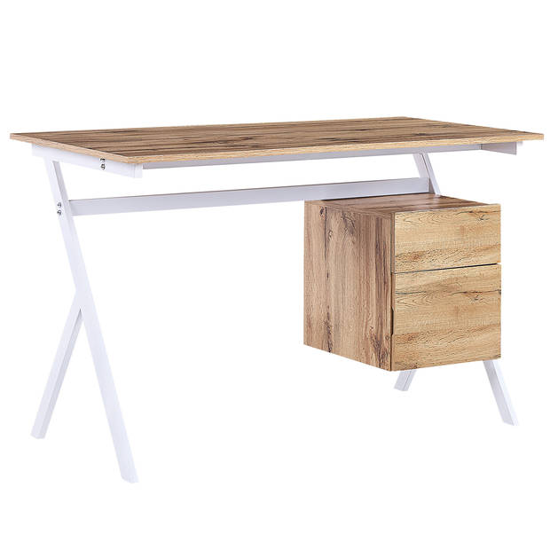 Beliani ASHLAND - Bureau-Lichte houtkleur-MDF