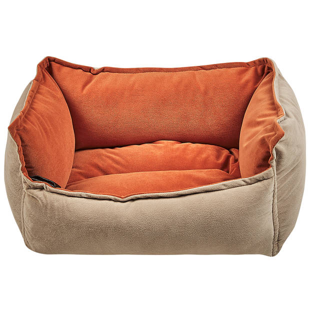 Beliani IZMIR - Dierenbedje-Beige-Fluweel