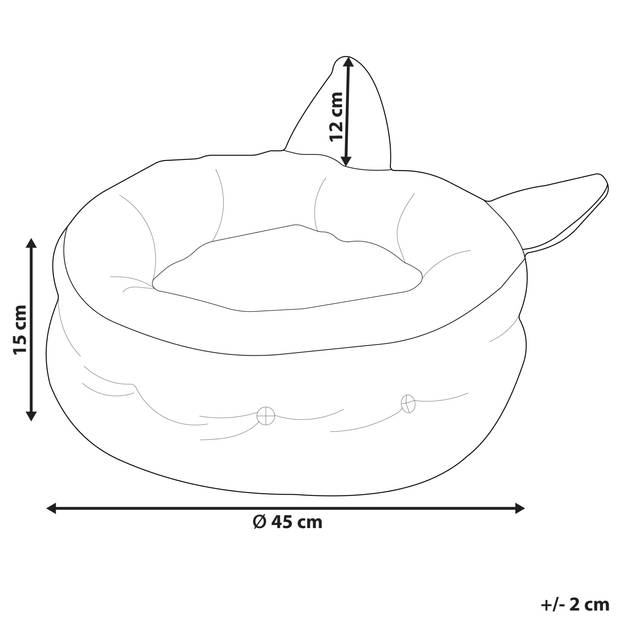 Beliani KEPEZ - Dierenbedje-Grijs-Polyester