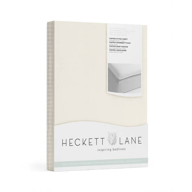 Heckett & Lane Elementi Topper Hoeslaken Katoen Satijn - off white 180x200cm