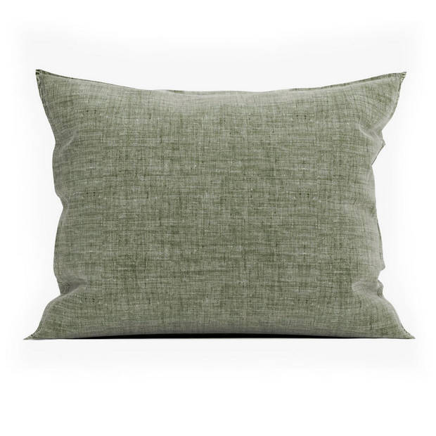 Zo Home Lino Kussensloop Linnen Look - army green 60x70cm