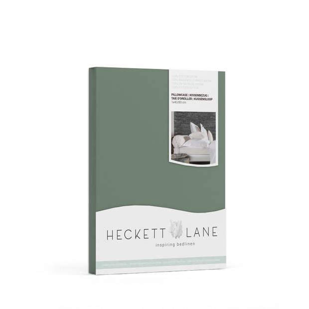 Heckett & Lane Elementi Kussensloop Katoen Satijn - green 40x80cm