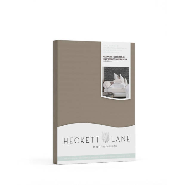 Heckett & Lane Elementi Kussensloop Katoen Satijn - taupe grey 40x80cm