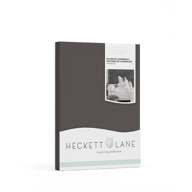 Heckett & Lane Elementi Kussensloop Katoen Satijn - classic anthracite 80x80cm