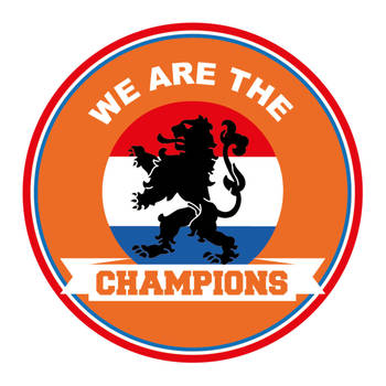 45x stuks oranje / Nederland supporter bierviltjes ek / wk voetbal - we are the champions - Bierfiltjes