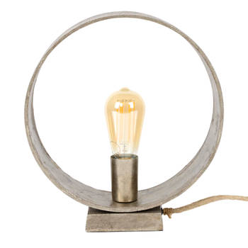 Hoyz - Tafellamp Loop - Industrieel Design - Zwart/Grijs - 30x11x32