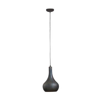 Hoyz - Hanglamp Industry Concrete - Kegelvorm - Zwart Bruin - 25x25x150
