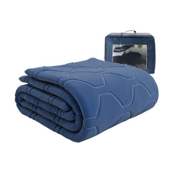 HappyBed Navy 260x220 - Wasbaar dekbed zonder overtrek - Bedrukt dekbed zonder hoes