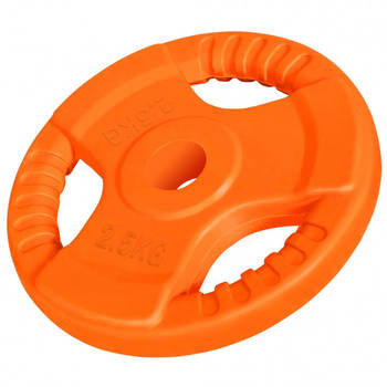 Gorilla Sports Gewicht - Halterschijf - 2,5 kg - Gripper Gietijzer rubber coating