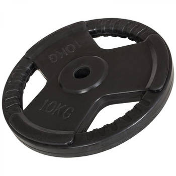 Gorilla Sports Gewicht - Halterschijf - 10 kg - Gripper Gietijzer rubber coating