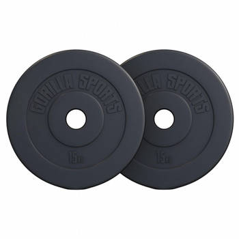 Gorilla Sports Gewichtsschijven - Olympisch - Halterschijf - 2 x 15 kg -