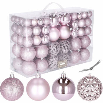 Kerstballen 100 Stuks Roze Tinten