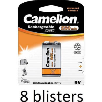 Camelion oplaadbare 9v batterij (NiMH) - 8 stuks