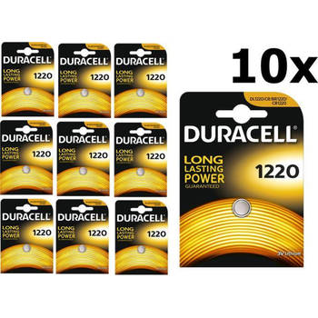 10 Stuks - Duracell CR1220 3V 36mAh lithium batterij