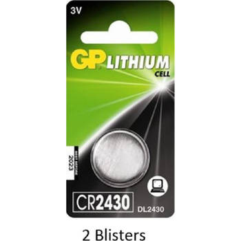 2 stuks (2 blisters a 1 stuks) GP Lithium CR2430 3V